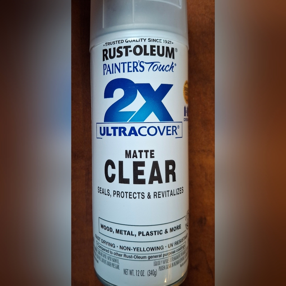 Rust-Oleum 334022 Painter's Touch 2X Ultra Cover Spray Paint, 12 oz, Matte Clear